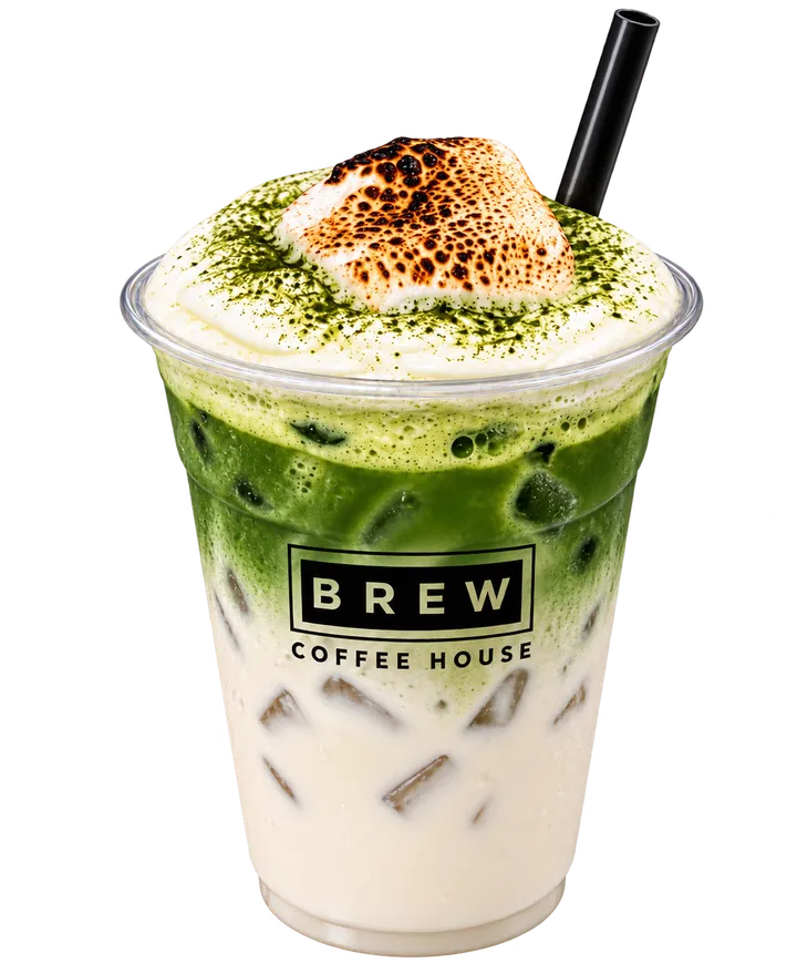 Toasted Marshmallow Matcha Latte